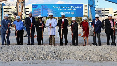 MCI groundbreaking ceremony team shoveling dirt nov 2021