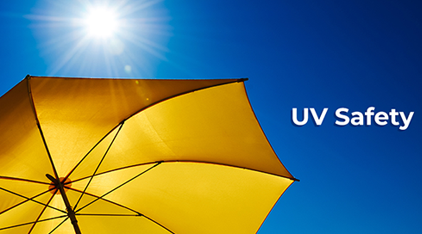 UV safety sun umbrella sunny blue sky