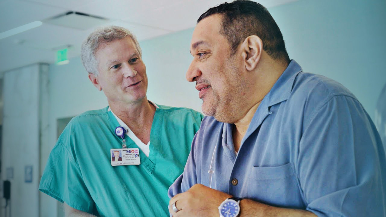 Colon Cancer Patient and Doctor