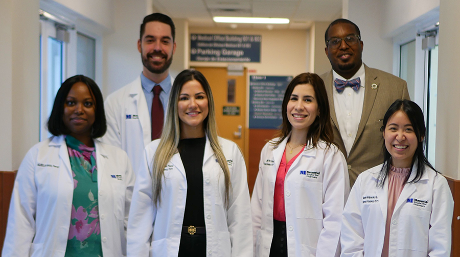 hero mini pharmacy residents in hallway