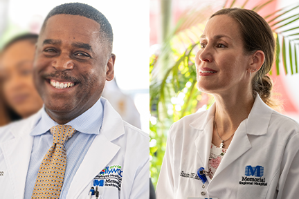 Dr. Eric Samuel and Daphne Bharadwa, APRN