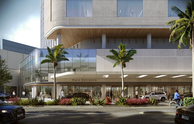 New Tower rendering street view - Memorial Regional