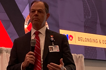 Memorial Healthcare System CEO Scott Wester speaking at event
