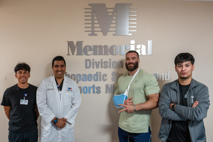 Kyrylo with PRP therapy care team
