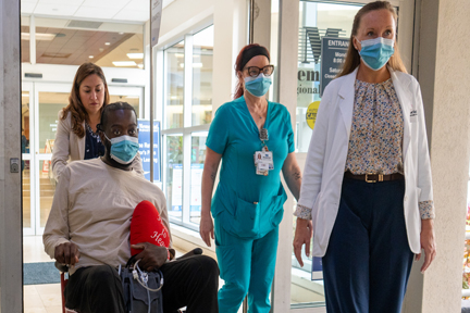 Chevon after heart surgery.