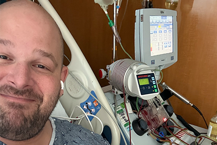 Eliot getting kidney dialysis treatment