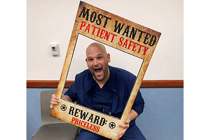 Eliot having fun at work