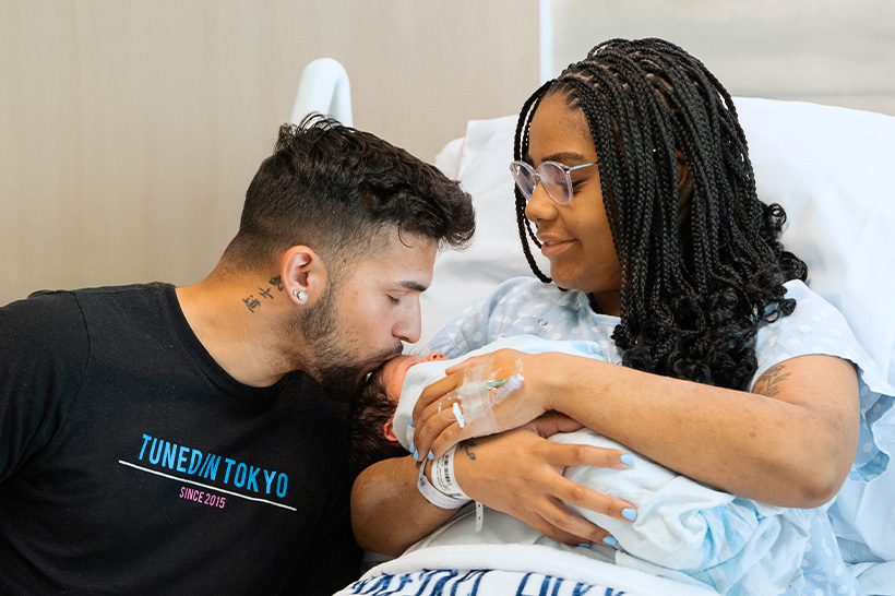 Baby Rafael with his parents